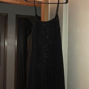 Long Black  See Through Skull Design Gown